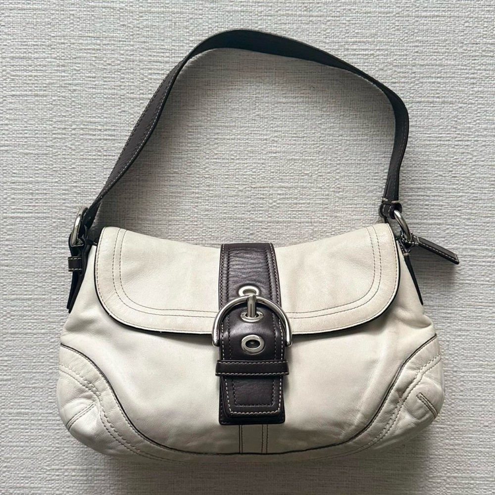 Coach Soho Cream and Brown Shoulder Bag